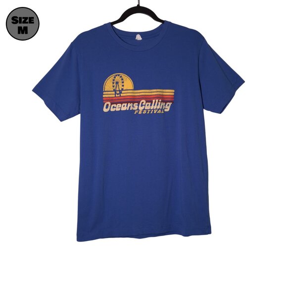 Oceans Calling Festival 2022 USED Shirt (M, Blue, Dave Matthews, Lumineers) - Picture 1 of 7
